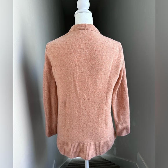 Madewell Donegal Maysfield Cardigan Sweater Peach 100% Merino Wool Size XS - Picture 2 of 8